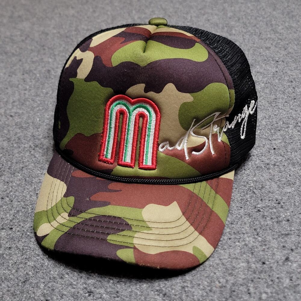 Mad Strange Hat Baseball Cap Mens Camo Mexico Dezzy Hollow Foam Trucker Hip Hop